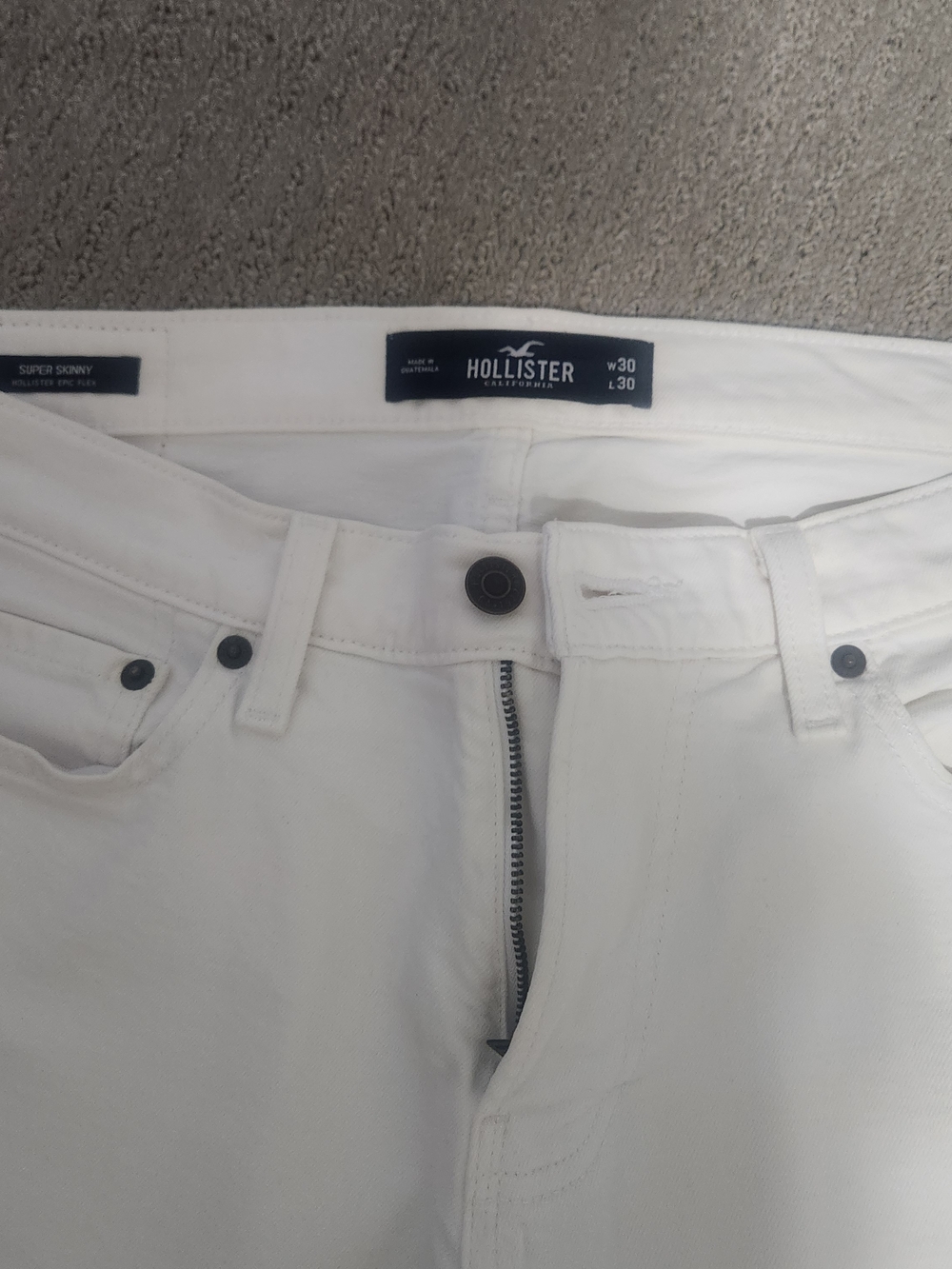 Hollister White Super Skinny Jeans - W30